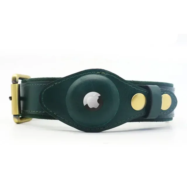 ОШЕЙНИК LEATHER COLLOR GREEN S (40 см) с меткой
